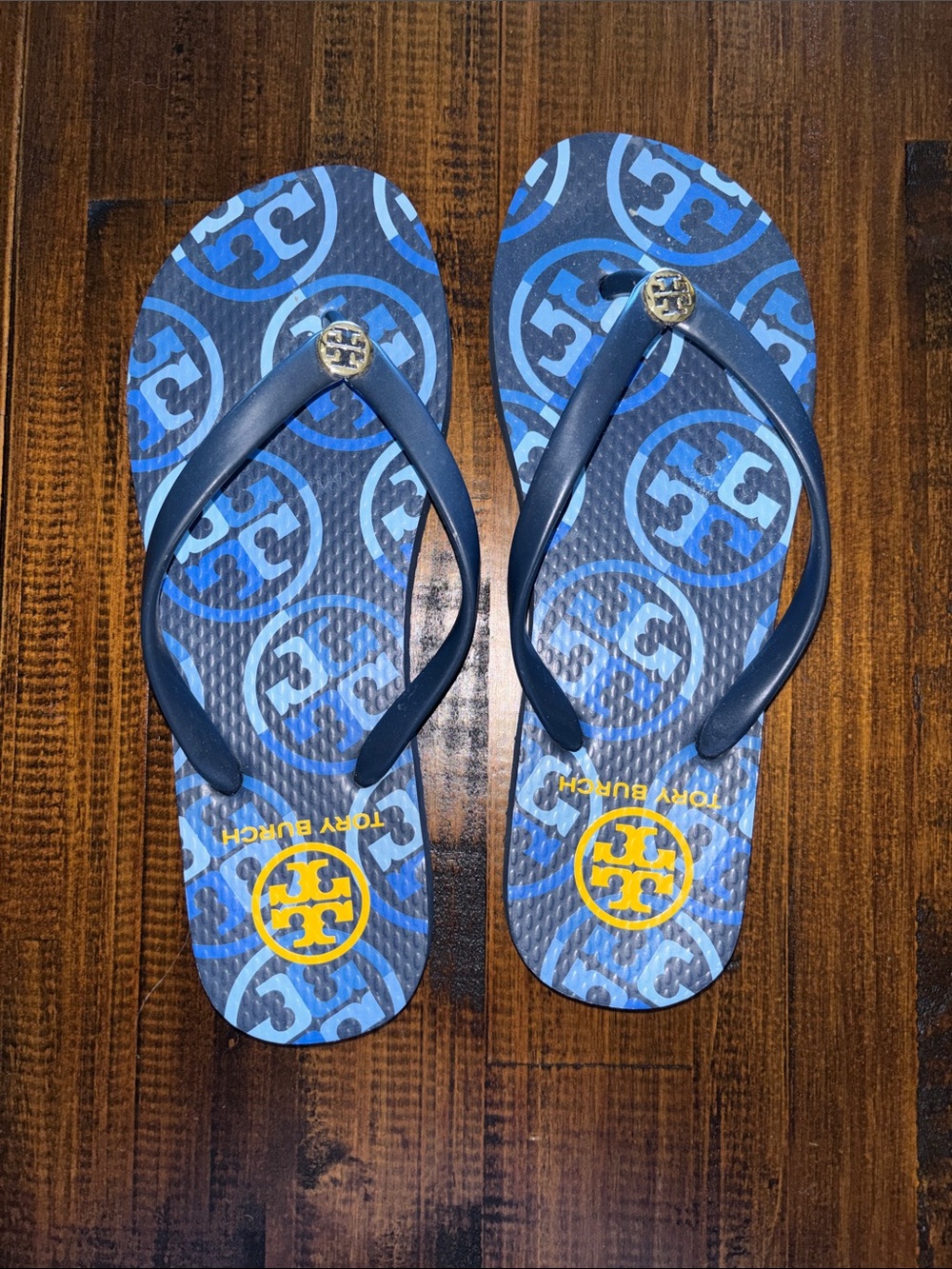 Tory Burch Blue Flip Flops